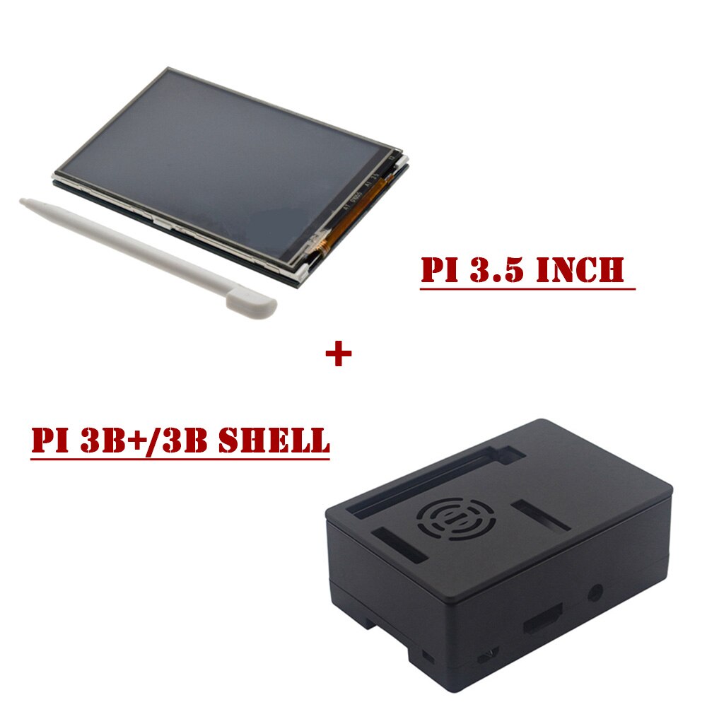 Raspberry Pi 3 Model B+ 3.5 inch Touchscreen 480*320 TFT LCD + ABS Case Black Box also for Raspberry Pi 3 Model B / 3B+: PI 3 kit