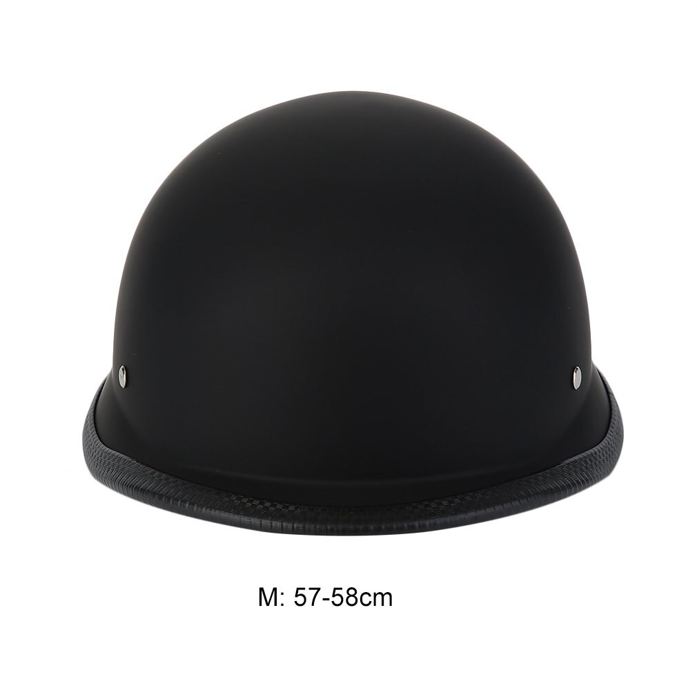 Motorhelm M/L/Xl Matte Zwarte Duitse Stijl Vintage Duurzaam Half Gezicht Duitse Helm Motorhelm