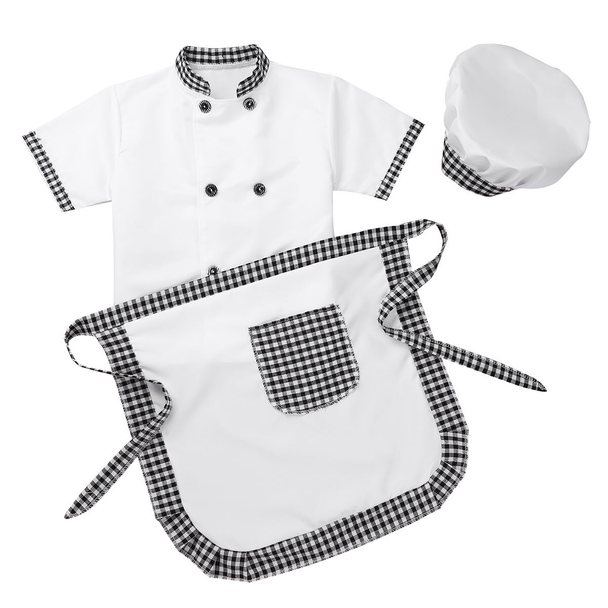 Børnekostume til kokken uniform jakke hat kasket børn cosplay køkken restaurant tøj præstation drenge piger kok kostume