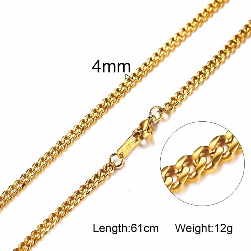 Zorcvens Mannen Vrouwen Ketting Gold Tone Snake Miami Cuba Tarwe Spiga Paima Link Ronde Doos Curb Kettingen Rvs Ketting