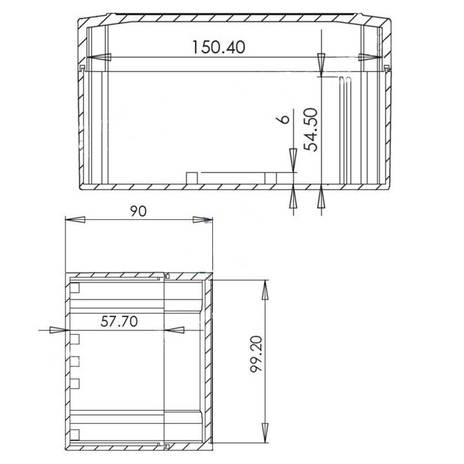 Caja de instrumentos de Proyecto de plástico a prueba de agua 160x110x90mm (L * W * H) DIY