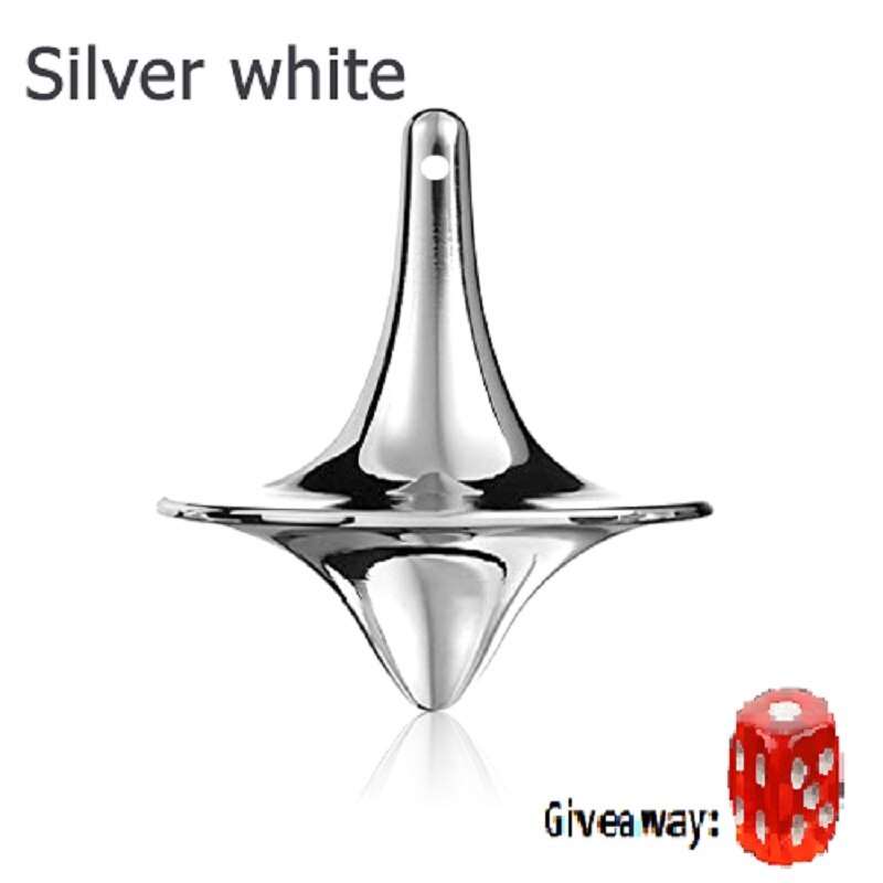 2022 Mini Magic Metal Gyro Nauwkeurige Tol Hypnose Volwassen Druk Speelgoed Edc Metalen Gyroscoop Spinner 28Mm Hobby speelgoed: 1 Pcs silver white