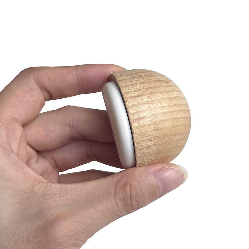 Houten deurstopper siliconenrubber zelfklevend anti-botsing deurwig stop thuis muur vloer meubelbescherming