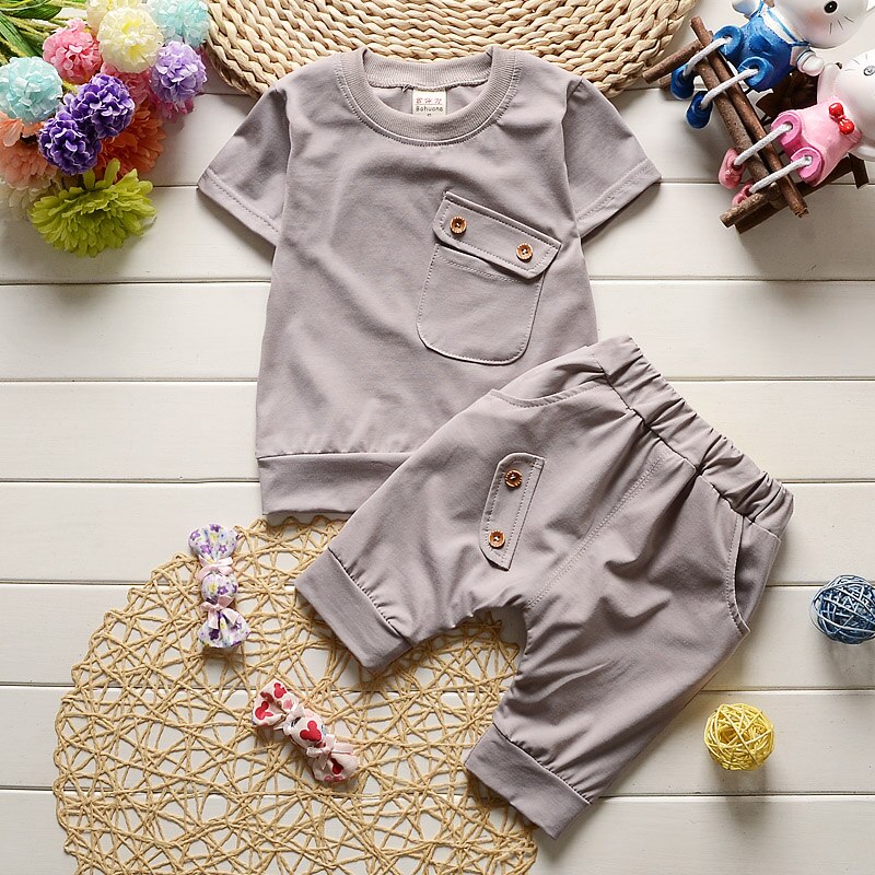 Hylkidhuos Zomer Baby Jongens Meisjes Kleding Sets Casual Stijl Baby Kleding Suits Sport T-shirt + Shorts Kids Kinderen Kleding