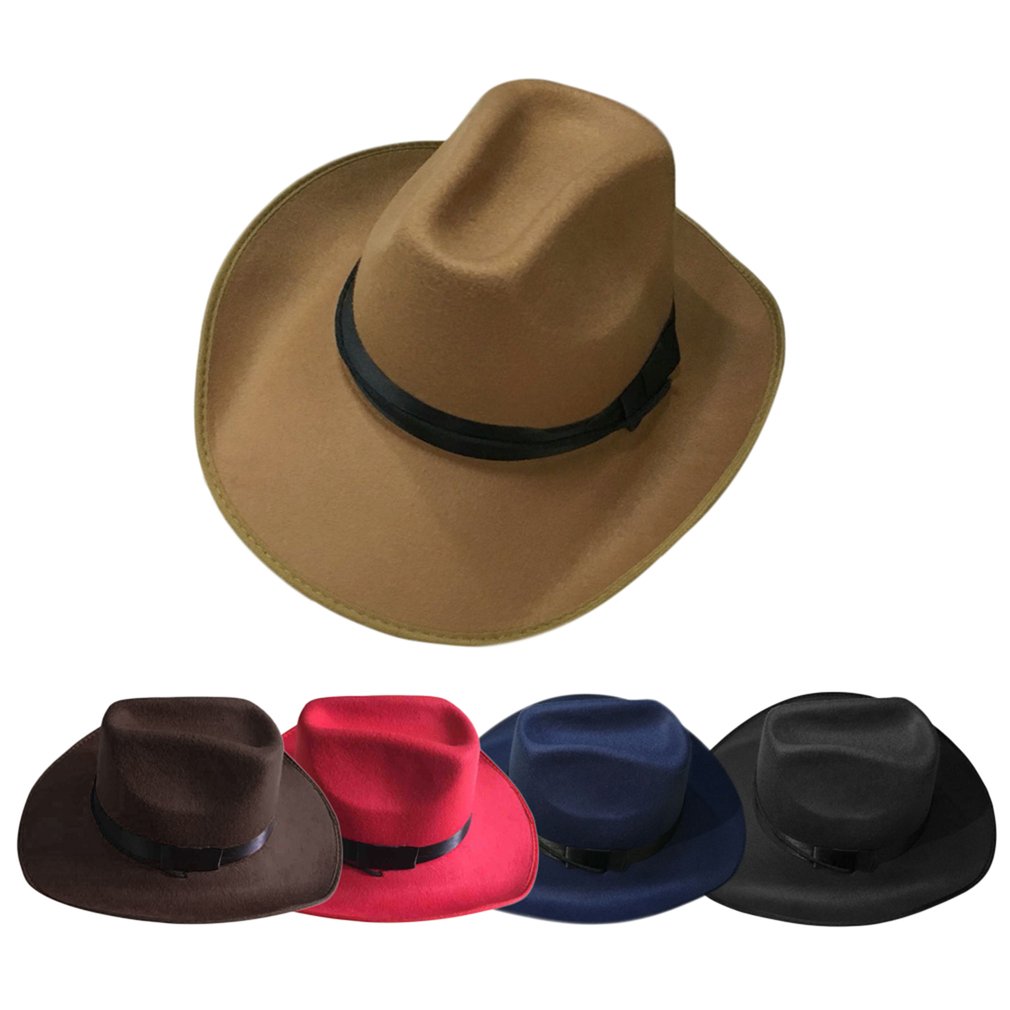 Rope Western Style Adjustable Caps For Men Women Cowboy Cowgirl Hats A30