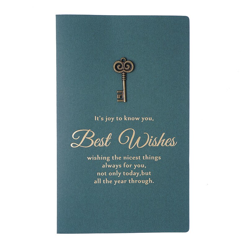 Juego de Sobres de papel con letras, decoración de Metal Vintage, para tarjetas de felicitación, invitaciones, tarjetas, sobres de boda, 105mm x 172mm: Key