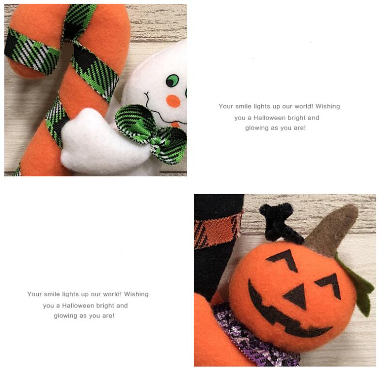 15*19cm 3 stil halloween ornamenter dekorasjon søt morsom dørhenger dukke plysj leketøy  yh1354