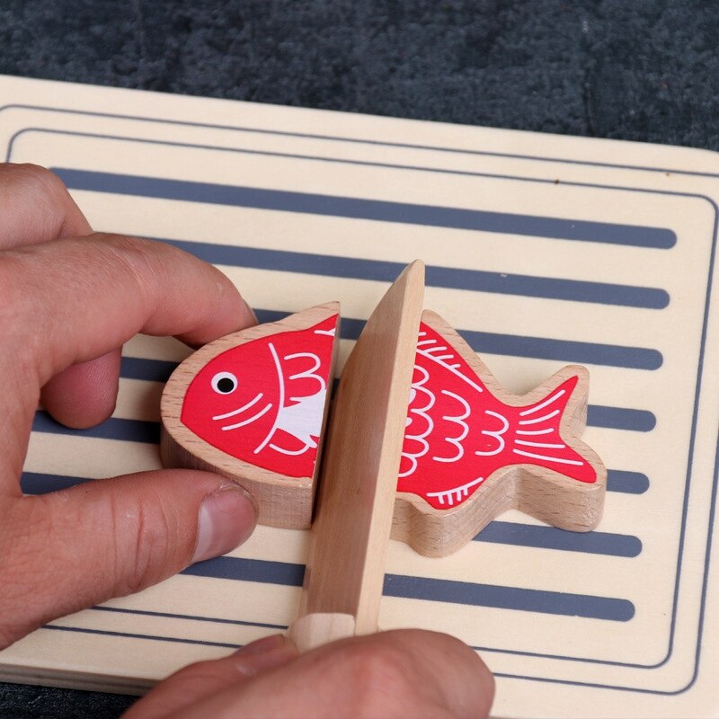 per bambini Da Cucina in Legno di Pesca 2-in-1 Casa Del Gioco Del bambino 1-2-3 Anni di Età giocattoli educativi