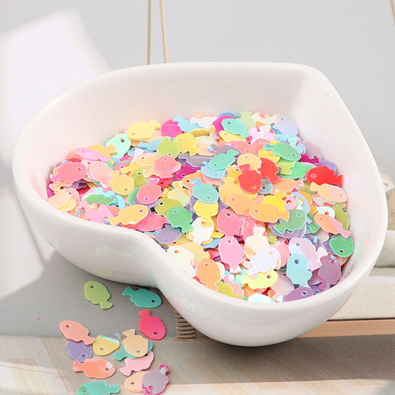 10g/bag 5*7mm Colorful Fish Sequins DIY Slime Material Sequins Fittings for Needlework Craft Costume Jewelery 720pcs: AB Random Mix
