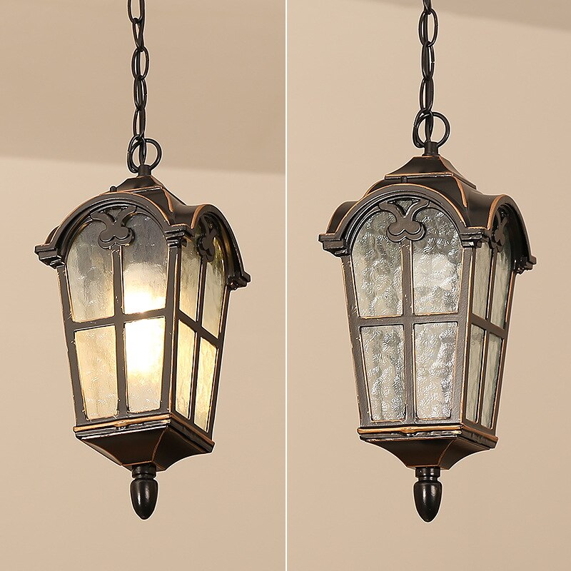 Europese Waterdichte Kroonluchter Balkon Decoratieve Verlichting Wijngaard Hanger Hanglamp Armatuur Villa Verlichting