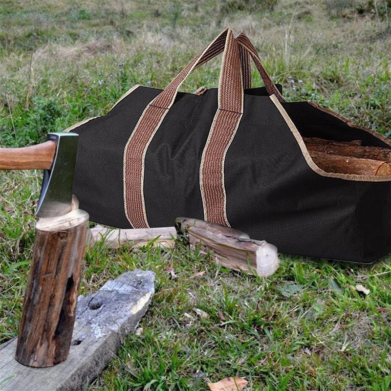 Supersized Canvas Firewood Wood Carrier bag Log Camping Outdoor Holder Carry storage bag Wooden Canvas Bag