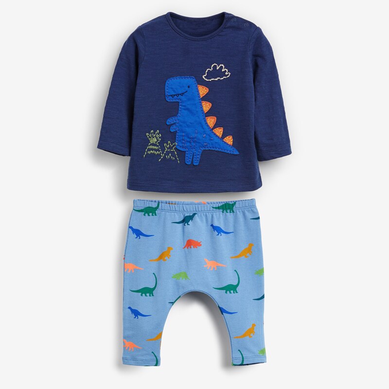 Björnledare bebiskläder set våren nyfödd bebiskläder mjuka spädbarn bebis pojke flicka kostym topp pullover+byxor barn ytterkläder