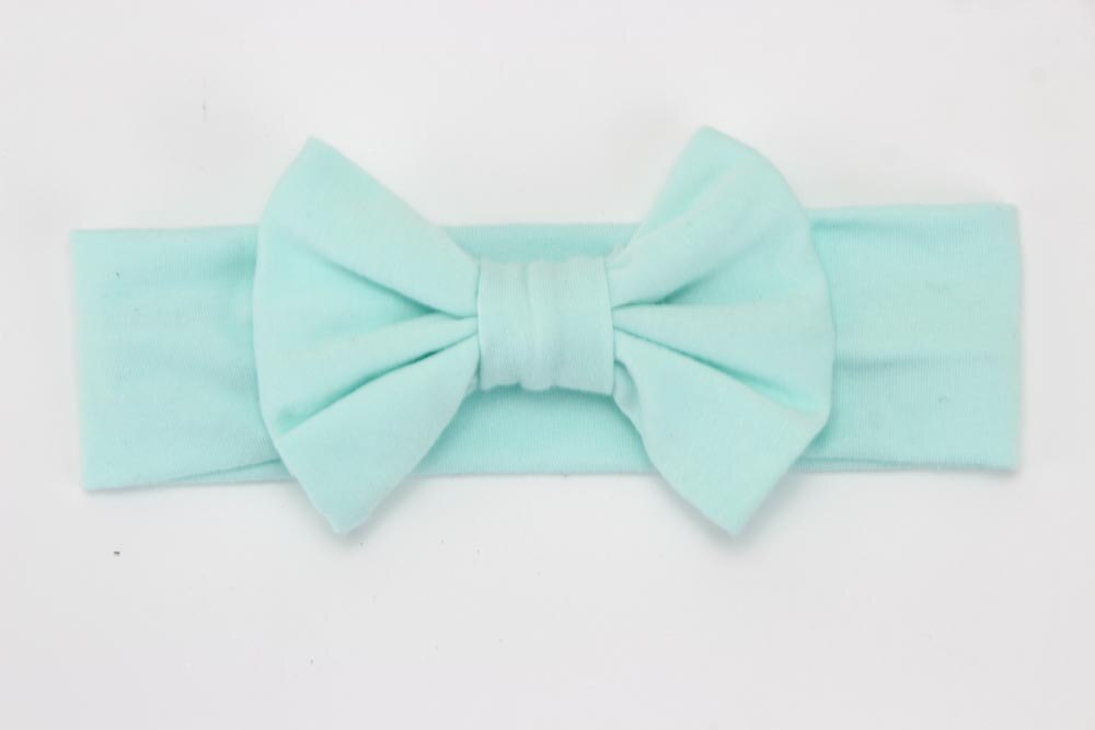 Diadema de lazo para bebé recién nacido, bandanas de algodón tejidas para niña, turbante elástico para niña, diademas para bebé: Green
