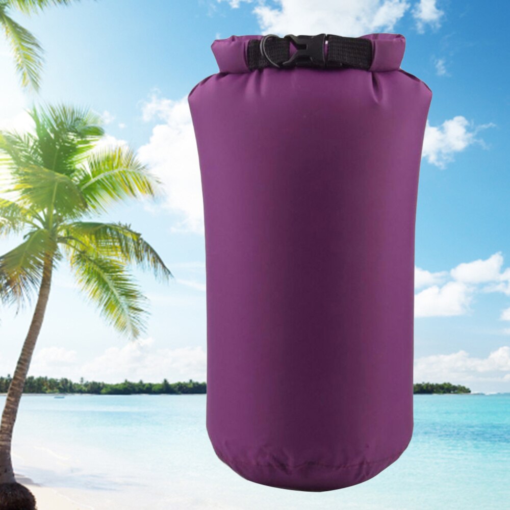 8L Multipurpose Portable Dry Bag Backpack for Boating Beach Hiking Kayaking Fishing Rafting Camping: Purple / 2pcs