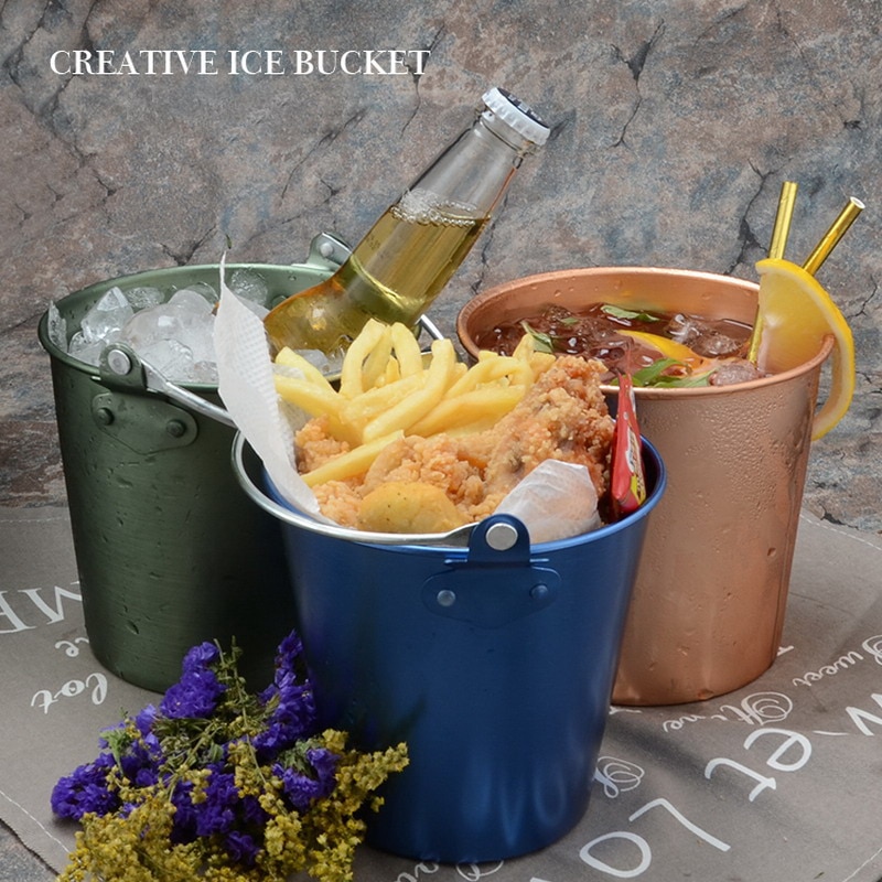 Seau à glace seau inox beerbaril seau à poulet frit seau à frites ktv mini seau à glace