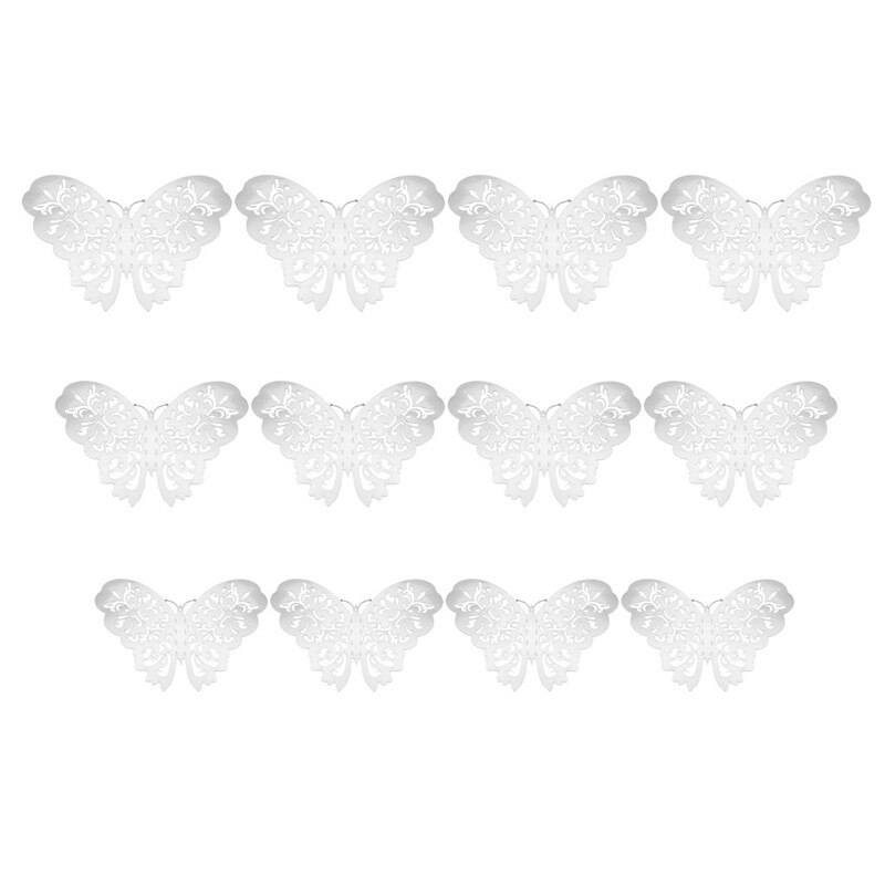 12 Uds 3D hueco de la pared pegatinas de Mariposas para nevera para decoración del hogar Mariposas Decorativas decoración de la pared de Mariposas Decorativas 3: B