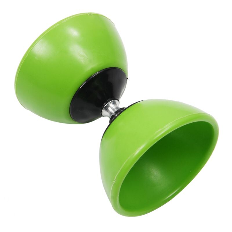 Plastikskål diabolo jonglering spinning kinesisk yo yo klassisk legetøj med håndsticks grøn