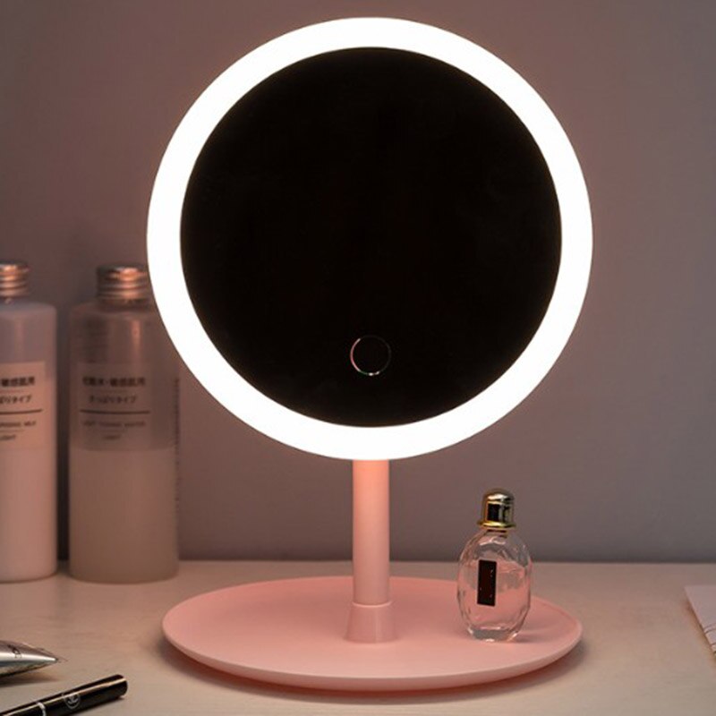 Led Licht Make-Up Spiegel Met Lamp Led Desktop Make Up Spiegels Handig Vullen Licht Beauty Make Up Spiegels Usb Led