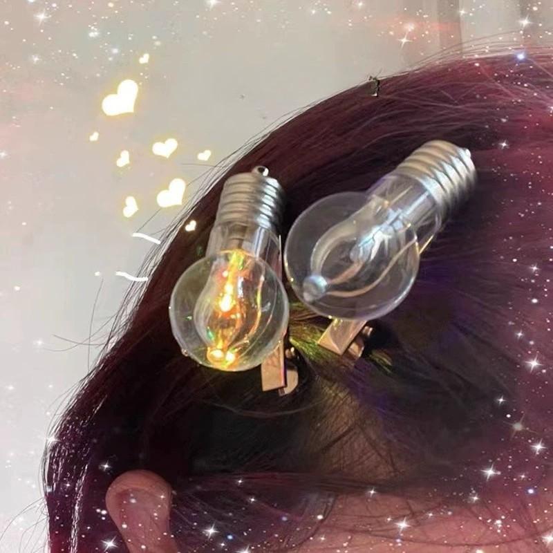Pinces à cheveux couteau d'émulation, , drôle et , ampoule Emoji, épingles à cheveux, pince à bec de canard, accessoires pour cheveux pour filles, pince à frange latérale