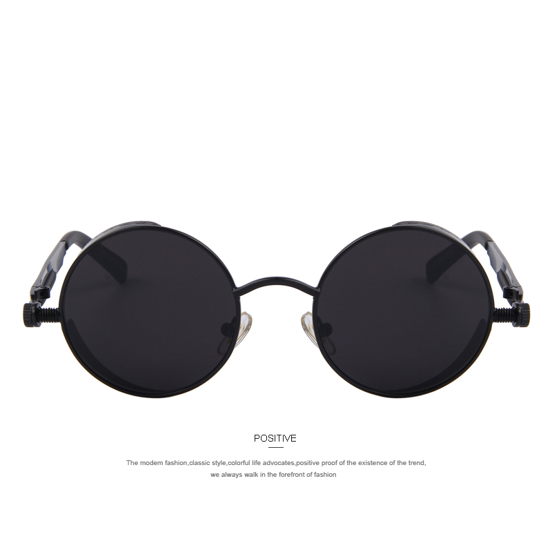 Merrys vintage dam steampunk solglasögon märke runda solglasögon oculos de sol  uv400