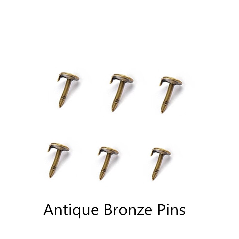 50 conjuntos oro plata Color Base mariposa broche Base soporte cobre Metal broche pines insignia soporte para hacer joyería Diy conclusiones: Antique Bronze Pins