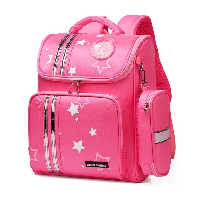 Primary 1-3 Grade School Bag for Girls Children Orthopedic Backpack Kids Cartoon Waterproof Book Bag Mochila Infantil Escolares: red