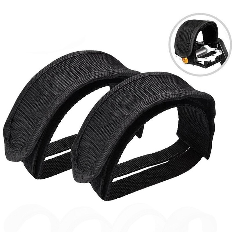 1 Pair Bicycle Pedal Foot Straps Anti-slip Fixed Toe Clip Belts Bike Cycling Pedal Binding Bands Riding Accessories 4 Colors