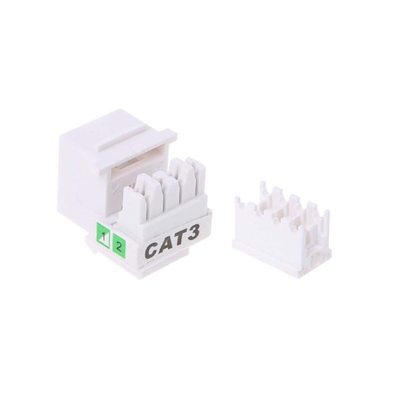 5Pcs Werkzeug-freies Telefon Modul RJ11 Netzwerk CAT3 Stimme Modul Gold-überzogene Adapter Telefon Extender Keystone schiff