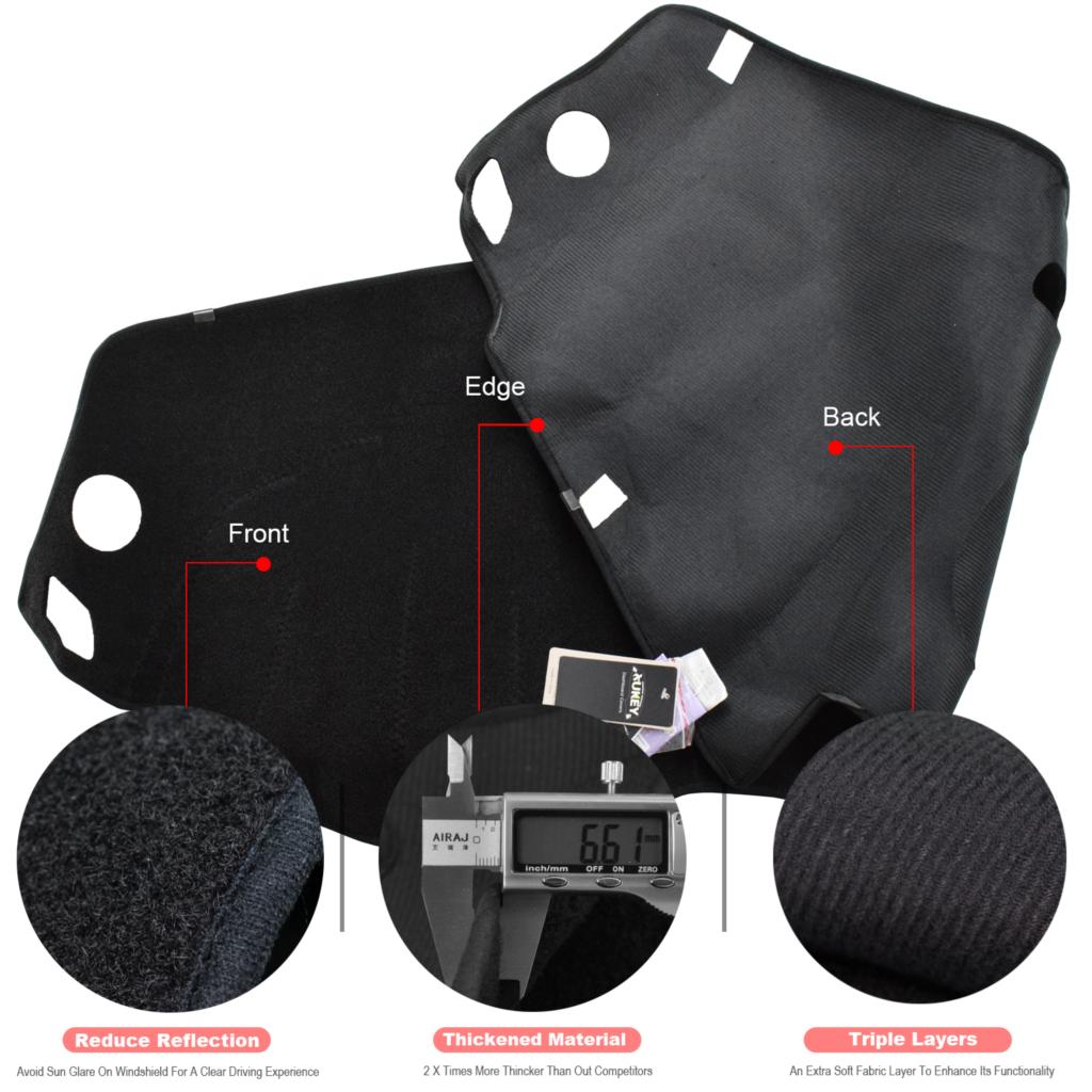 Xukey Dashboard Cover For Renault Fluence - Megane RS MK3 - Dash Cover Mat Dashmat Pad Sun Shade Carpet