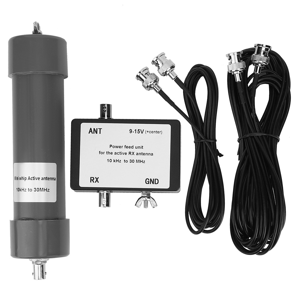 Aktiv antenne 10 khz  - 30 mhz mini pisk aktiv antenne med kabel til modtagelse af radiokommunikationsnetværkssignal booster