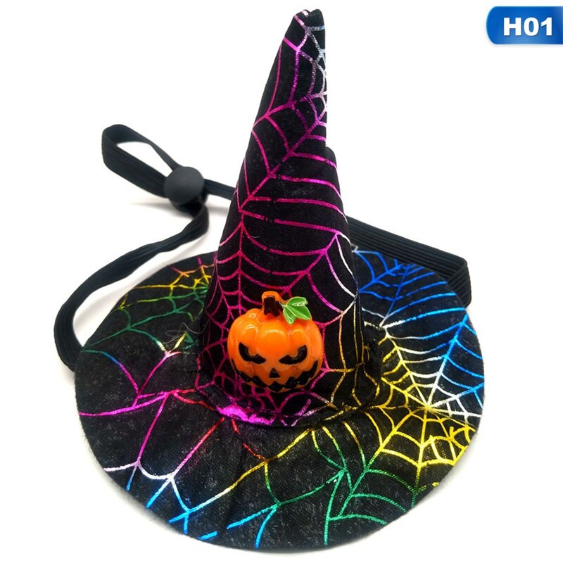 Halloween Hats Dog Cats Cute Pet Hat Cosplay Costume Casual Cotton Accessories Cap Spider Pumpkin Pet Products: H01