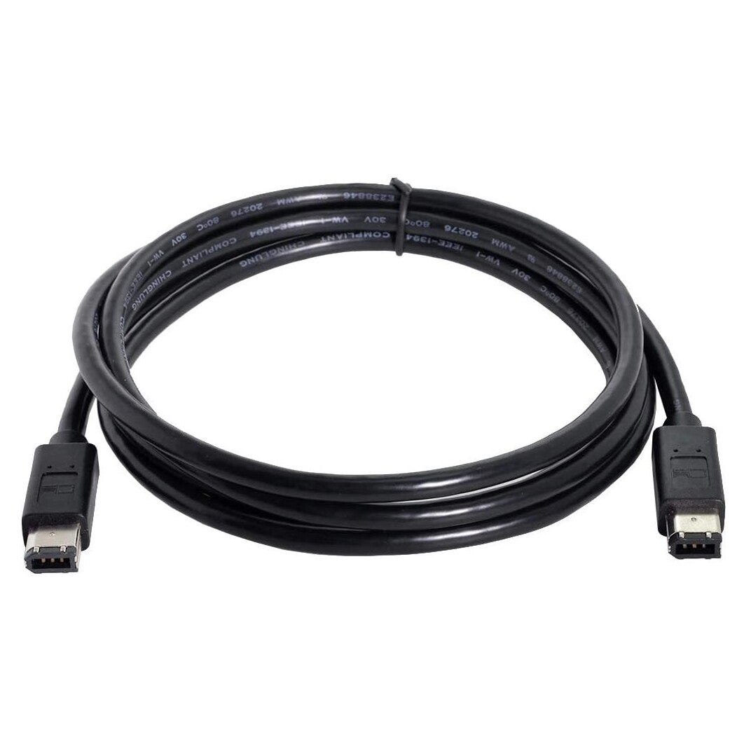 5ft 6 pin Man 6 pin Mannelijke Clear Firewire 400/400 Kabel voor IEEE 1394 apparaten