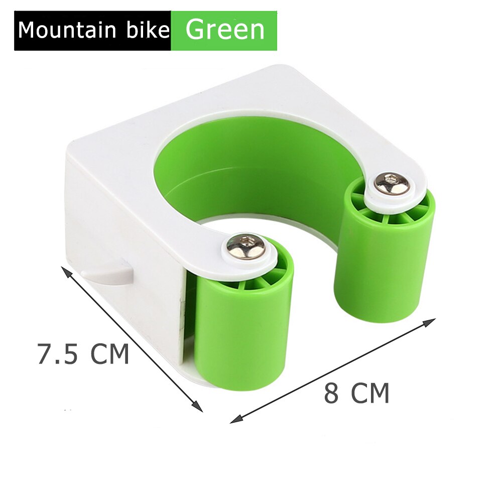 Bicycle Parking Rack Buckle Portable Wall Mount Hook Mountain Road Bike Indoor Vertical Bike Storage Cycling Display Stand: Green A
