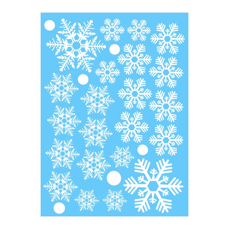White Snowflake Electrostatic Sticker Window Kids Room Christmas Wall Stickers Home Decals Decoration Year Wallpaper: Q02