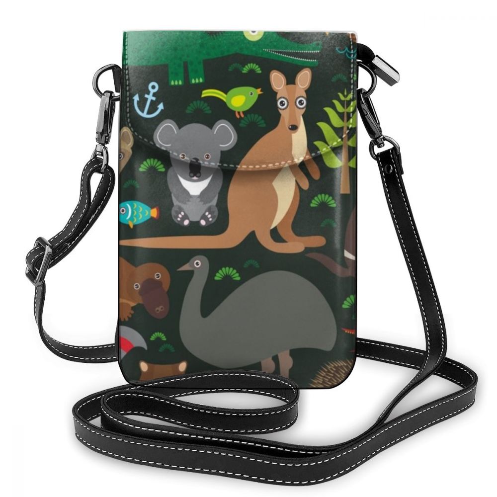 Kangoeroe Schoudertas Kangoeroe Lederen Tas Multifunctionele Trending Vrouwen Tassen Tiener Print Crossbody Purse: Funny Australian