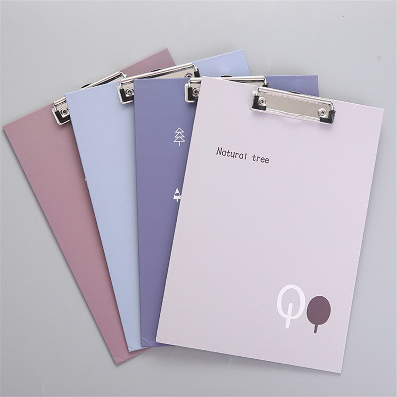 4Pcs Cartoon Writing Clipboard Clip Pad Student A4 File Holder Writing Kawaii School Supplies WordPad Office Stationery: 04