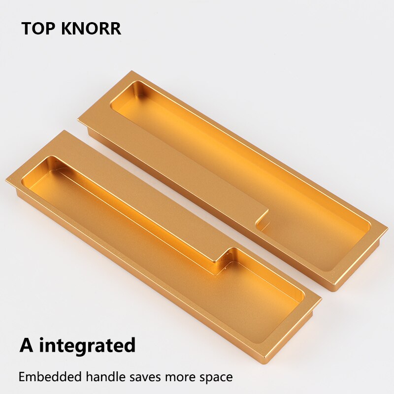 TOP KNORR – poignée de porte coulissante cachée, porte intérieure décorative intégrée, pour armoire, armoire, meuble de tiroir