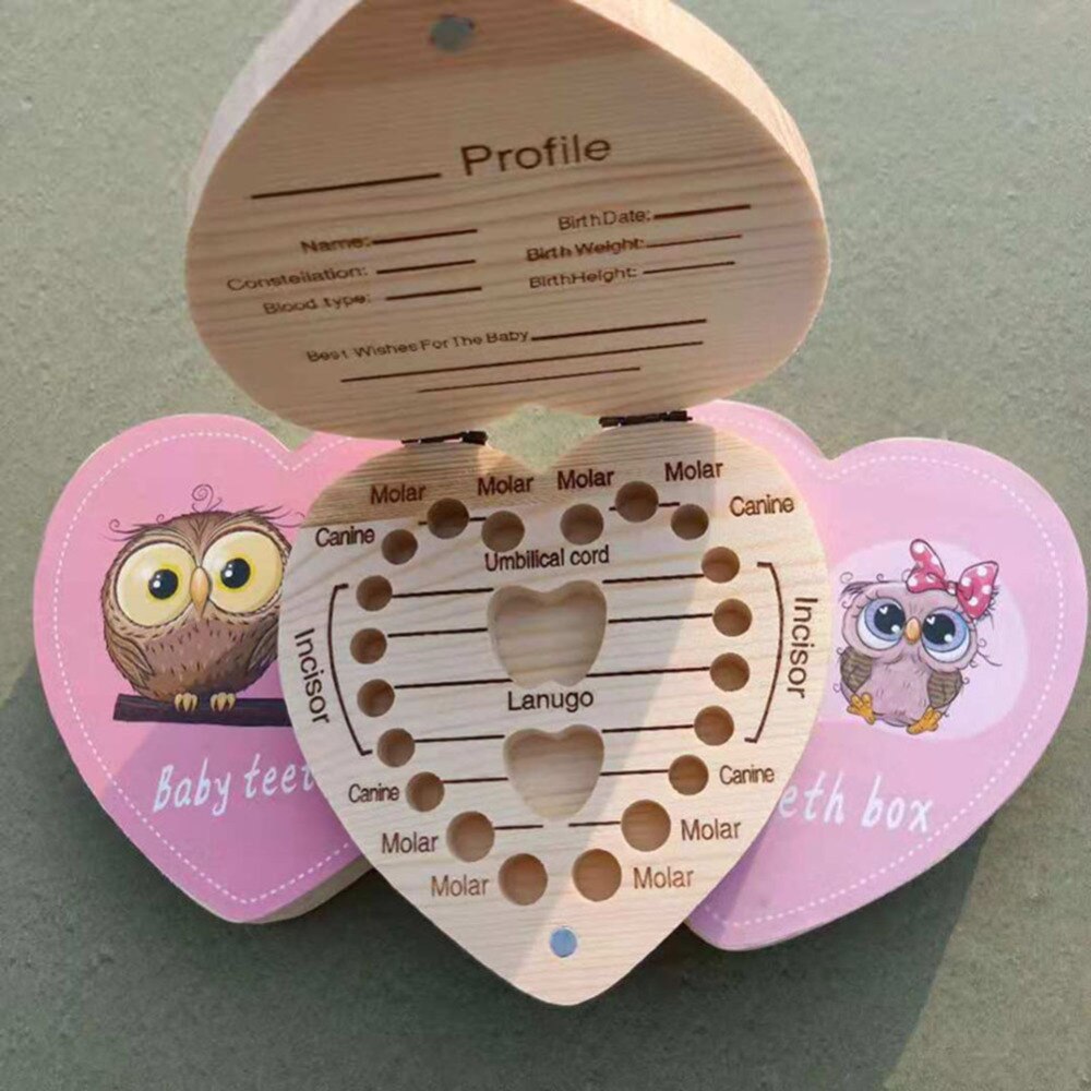 Mini cajas de almacenamiento de dientes para niños, herramientas para guardar recuerdos, caja de dientes de hoja caduca de dibujos animados para bebés