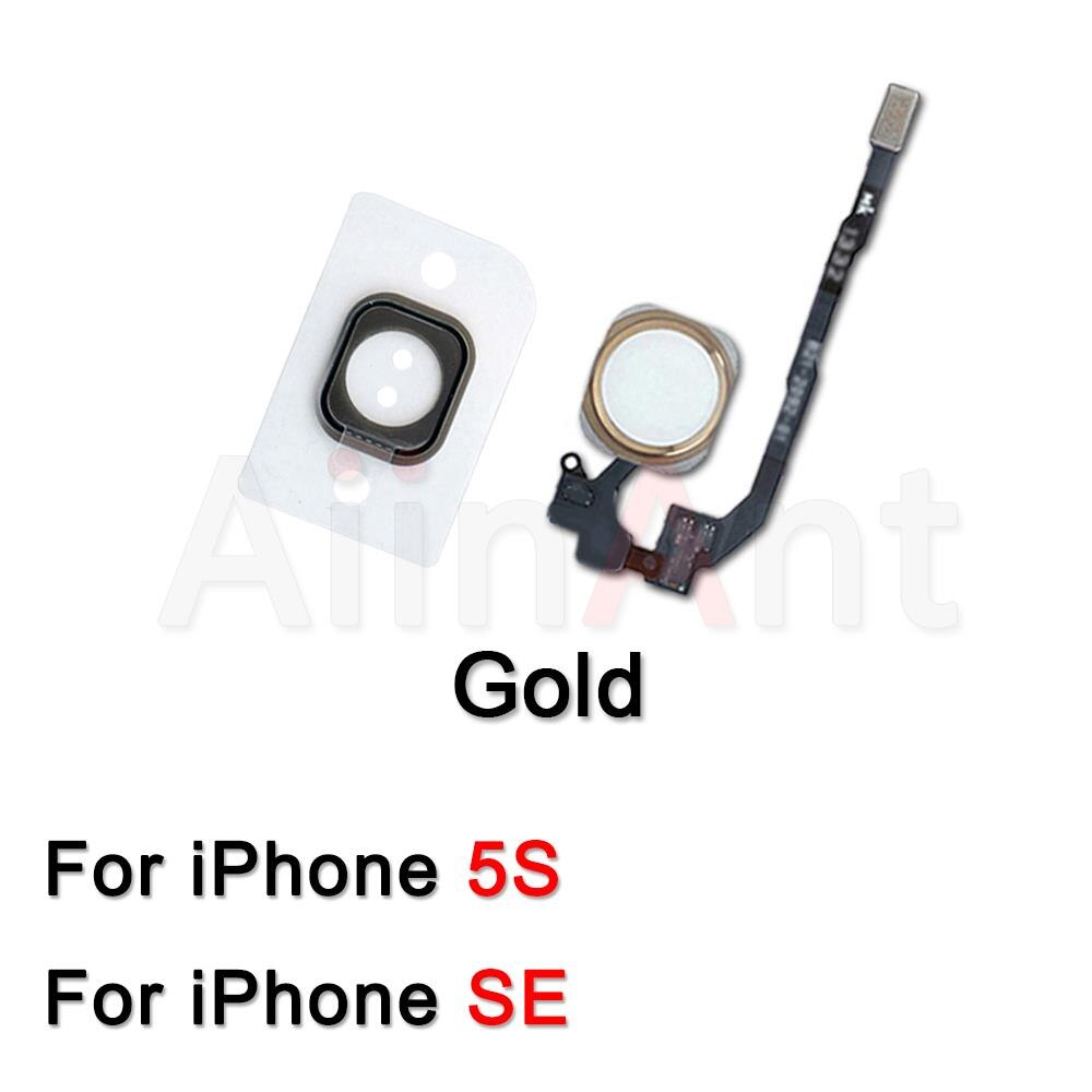 Aiinant Originele Home Knop Flex Voor Iphone 5 S Se 6 6 S 7 8 Plus 8 Plus 7Plus terug Thuis Flex Kabel Functie Vergadering: For 5s-SE Black