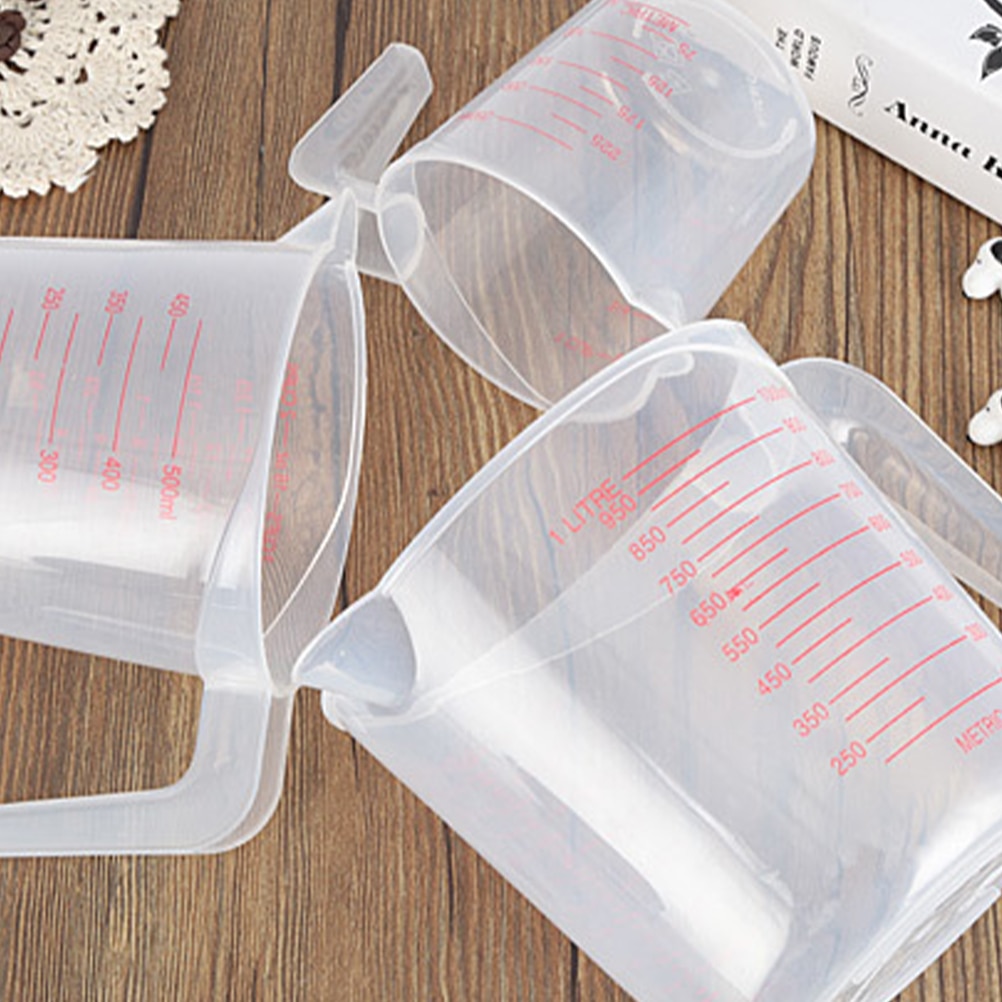 Taza medidora de cocina, recipiente de líquidos portátil, tazas para medir líquidos, vaso volumétrico para cocina, laboratorio, escuela 1 unidad
