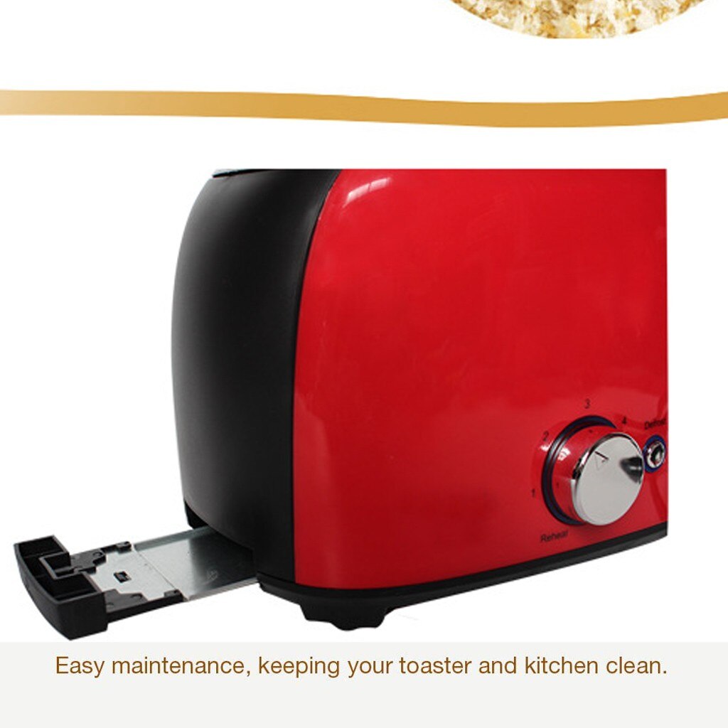 2 Slice Extra Wide Slot Stainless Steel Electric Toaster Household Automatic Bread Baking Maker Toast Sandwich Grill Oven #4
