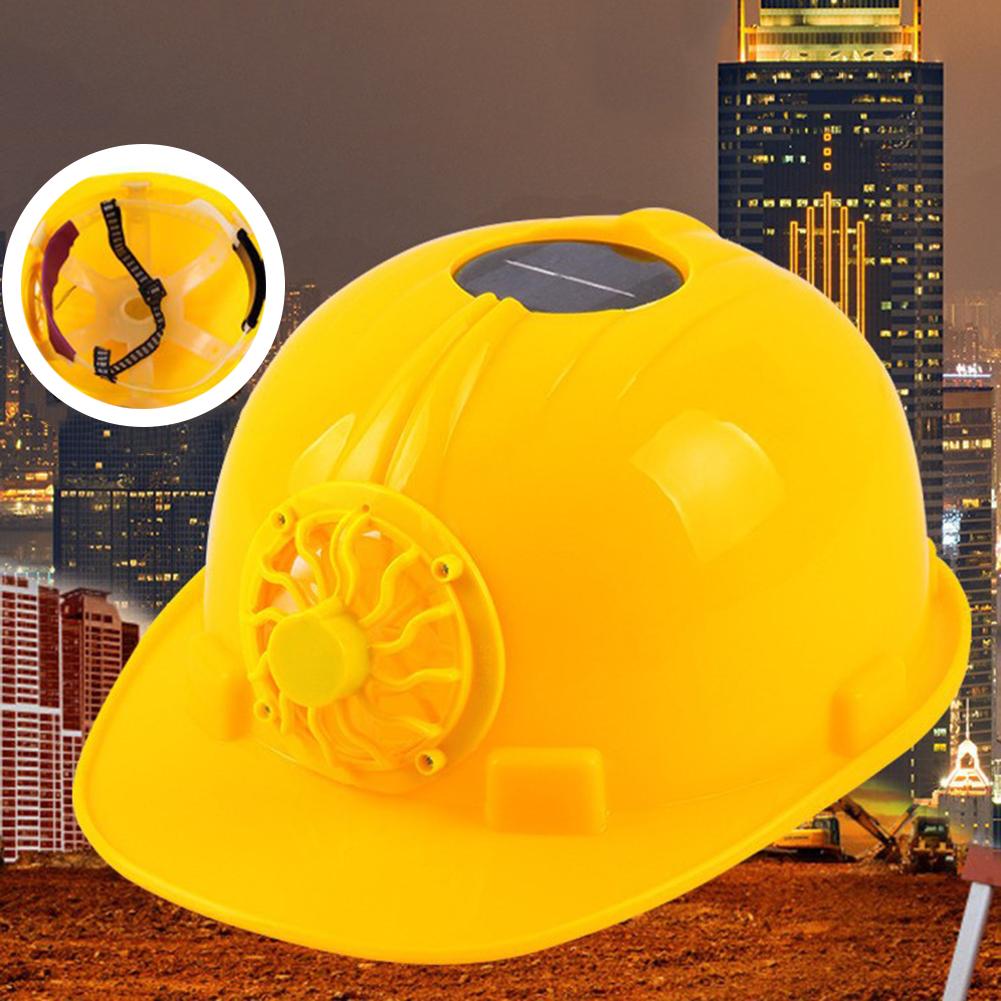Viseira solar do protetor solar do capacete da segurança do chapéu duro do fã com ventilador de refrigeração movido a energia solar para trabalhadores do saneamento, motoristas do veículo a motor