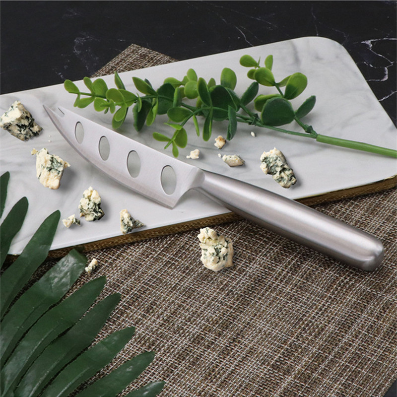 Stainless Steel Cutlery Knife Cheese Knife Cheese Server with Holes Cake Butter Cheese Slicer Fruit Vegetable Kitchen Bar