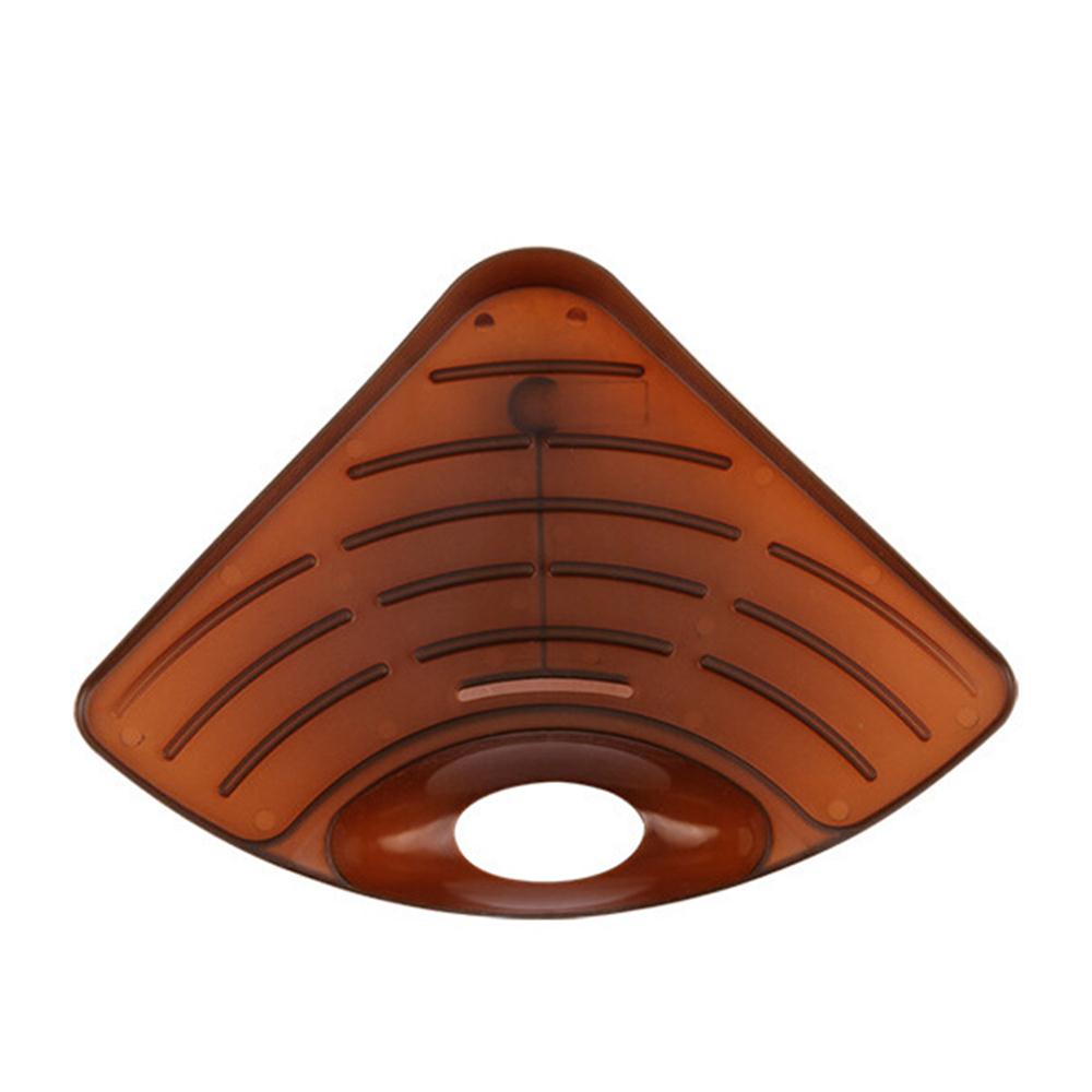 ZLinKJ 1PCS Kitchen Bathroom Soap Sink Corner Storage Rack Sponge Holder Wall Mounted Dishes drip rack Dish Wall Storage Rack: Coffee