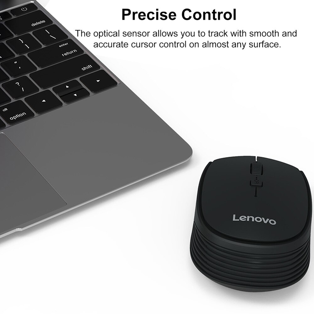 Lenovo M202 Mini mysz bezprzewodowa mysz optyczna 2.4GHz mysz biurowa z odbiornikiem USB na komputer przenośny