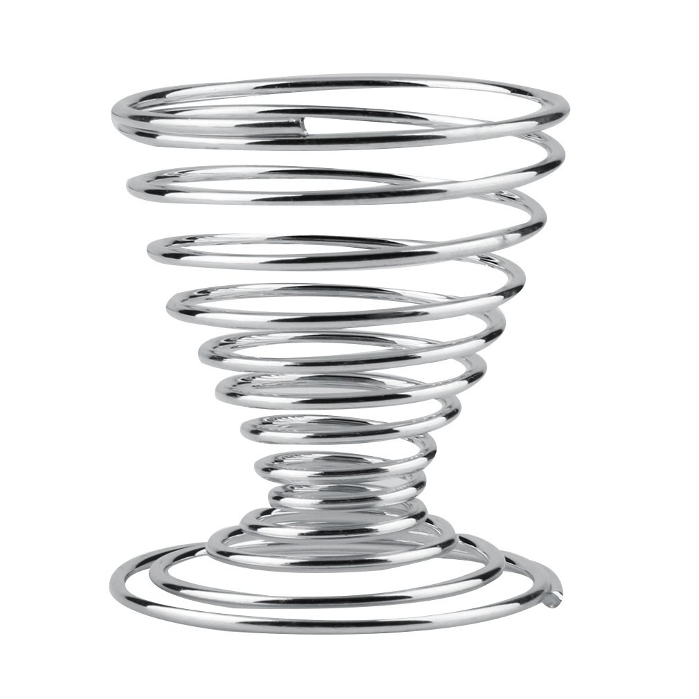 1pc Stainless Steel Spring Wire Tray Boiled Egg Cups Holder Stand Storage Worldwide Store