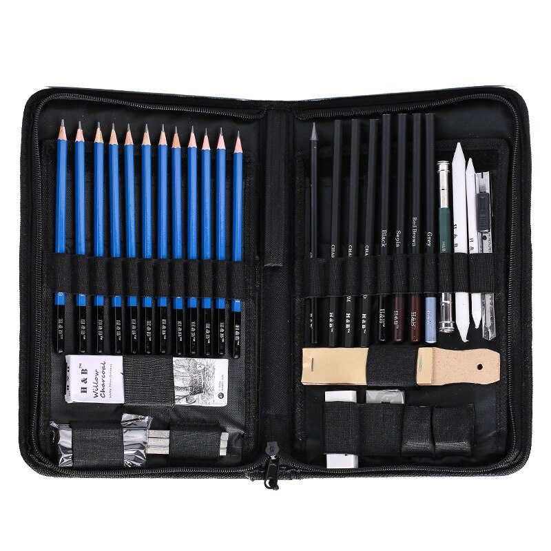 Drawing All Essential Drawing Supplies for Artists Kit KitHB-TZ60 HB-TZ62 Complete Sketching Pencil Set 40 Pieces: HB-TZ60
