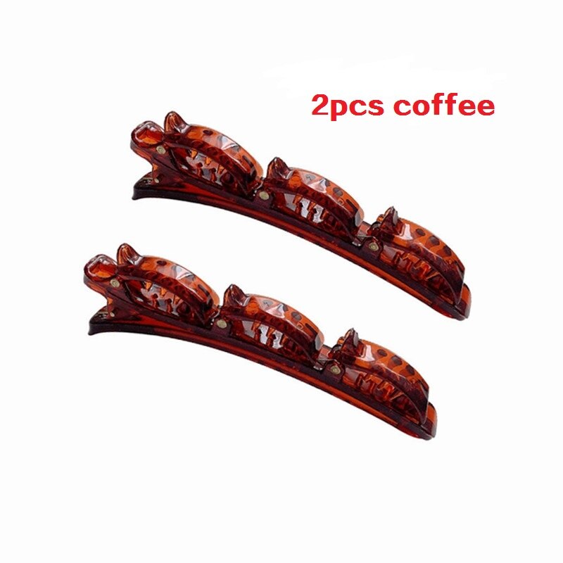 Kerst Ornamenten Hoofdband Dubbele Pony Kapsel Haarspeld Kappers Hoofddeksels Haar Gadgets Kerst Hoofdband Elf Oren Hoorns: 2pcs coffee clip