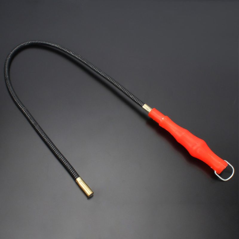 60cm joustava magneettinen pickup työkalu magneetti autotalli työkalu korjaus poiminta punainen muovinen kahva taivutettava metalli tarttuja