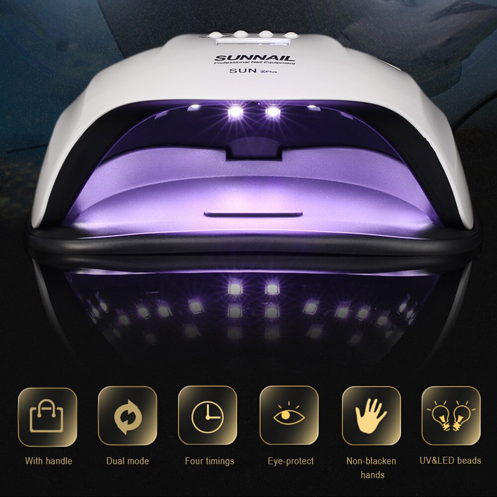 SUNNAIL 80W UV LED Nail Lamp Sunlight Nail Gel Dryer Machine Fingernails Toenails Curing Equipment Nail Art Tool